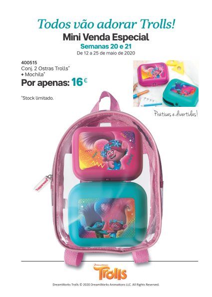 Mochila + 2 Ostras Tupperware