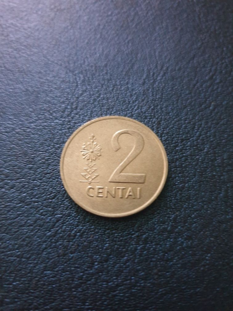 Moneta 2 centai lietuva 1991r