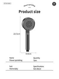 Chuveiro cabeça multifunções ajustável 5 modo de pressão impulso