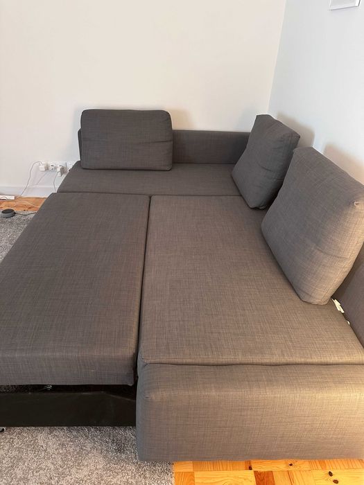 Corner Sofa Bed, dark grey