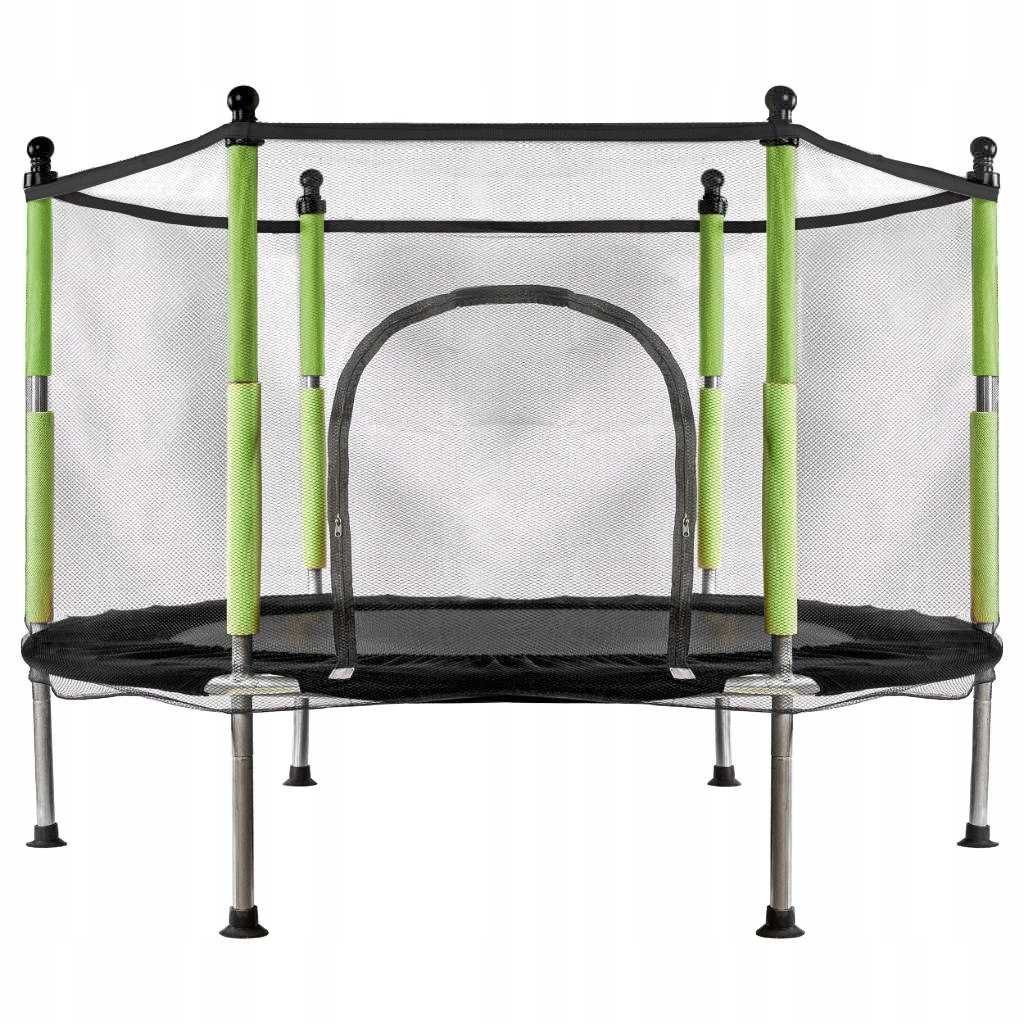 Trampolina Ogrodowa dla Dzieci z Siatką 140cm do 150Kg + PIŁKI