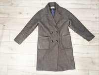 Сіре пальто, шерстяне L розміру, жіноче, демісезонне, з підклаткою