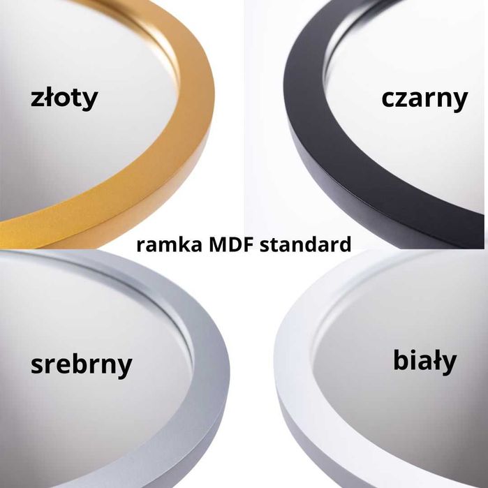 Lustro łazienkowe w ramie mdf OTTO LED FI 70 cm - ALFARAM