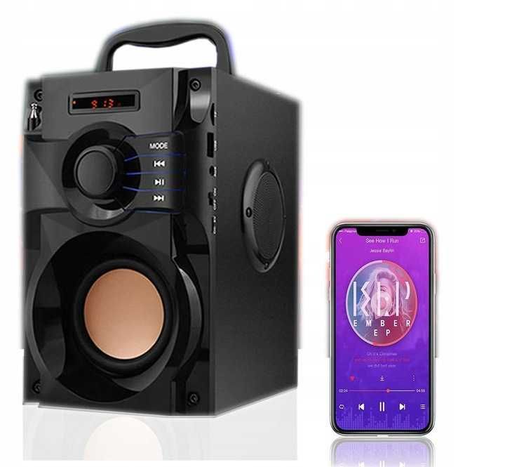 Głośnik przenośny Ruffberg Subwoofer głośnik Radio MP3 czarny 15 W