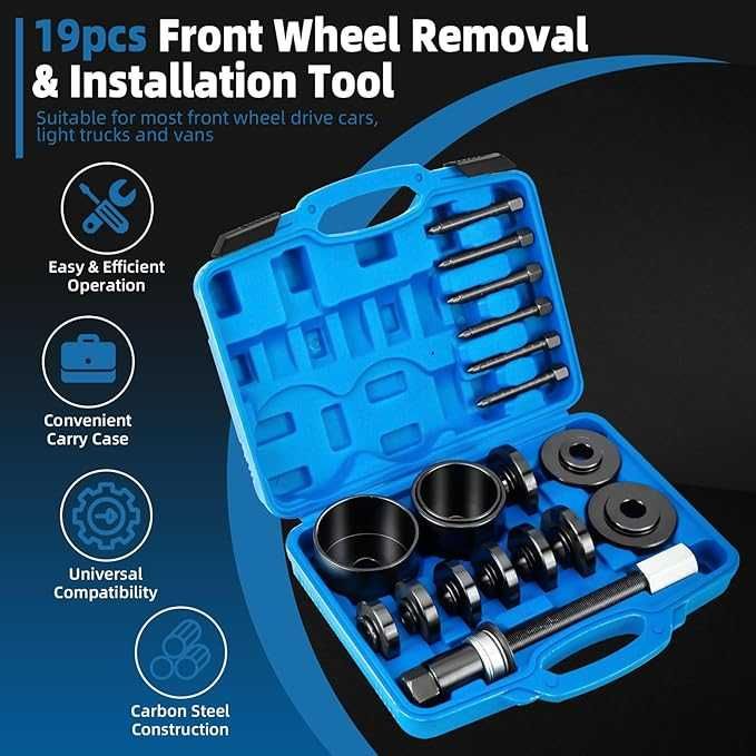 Ściągacz łożyska koła piasta adapter 19-częściowy