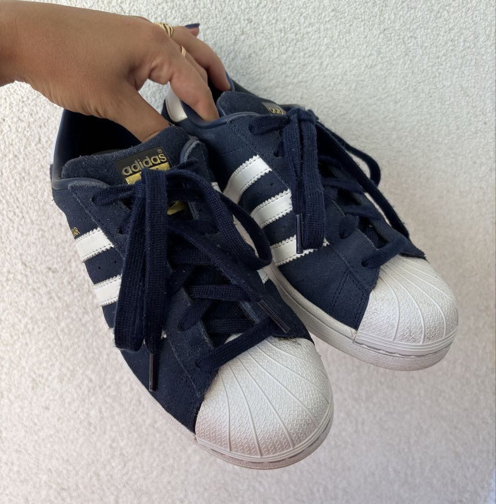 Adidas Superstar Suede Ortholite S75142 granatowe zamsz, rozm. 36 2/3