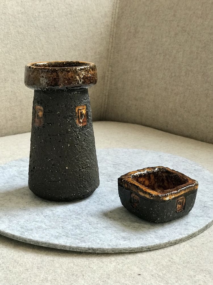 Zestaw ceramiki duńskiej Hegnetslund midcentury vintage