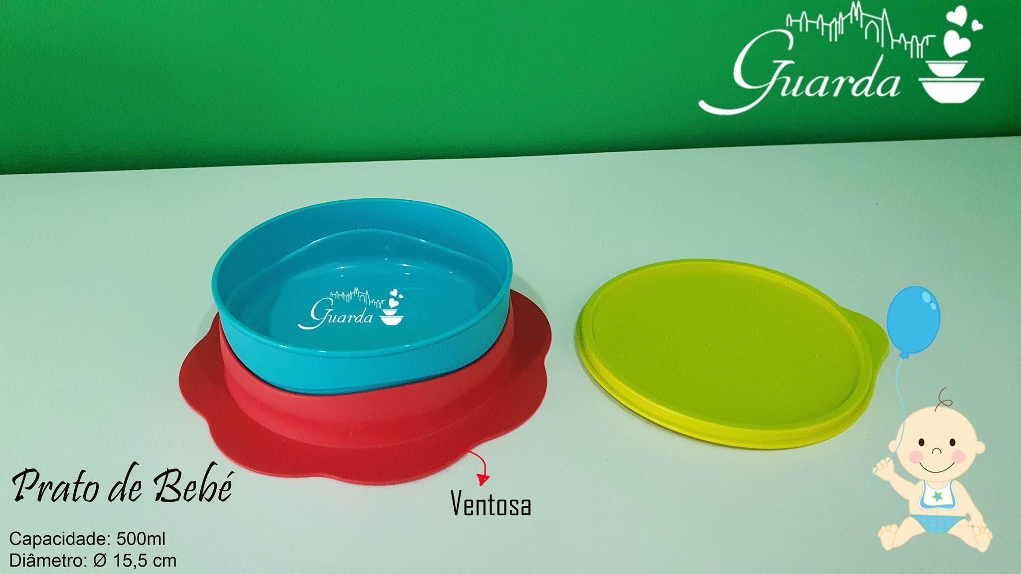 Prato de Bebé com ventosa (agarra à mesa) Tupperware NOVO
