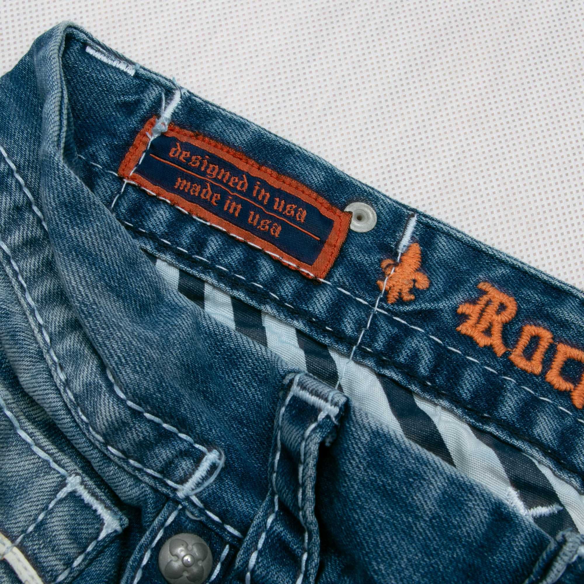 Rock Revival Prometheus Made in USA spodnie jeansowe 32us