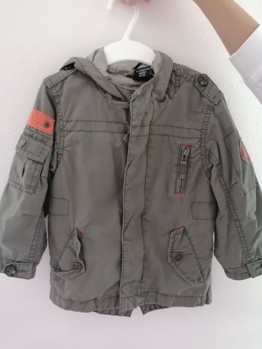 Parka Płaszcz Kurtka Khaki 86 cm wiosna - jesień przejściówka Next