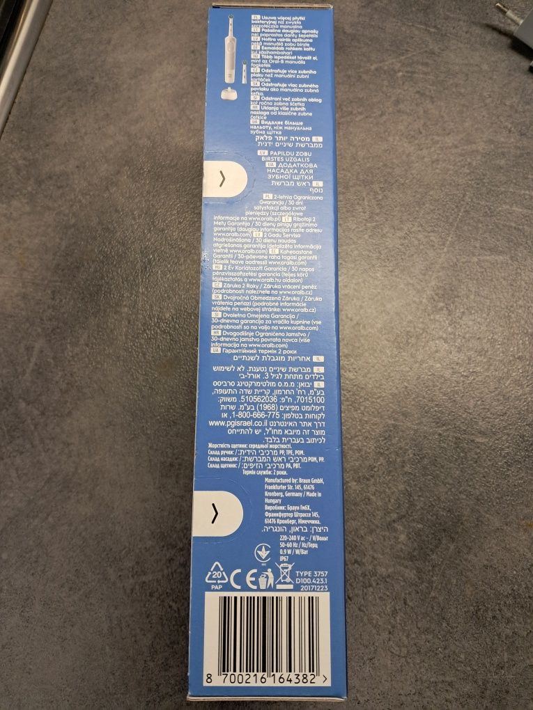 Szczoteczka elektryczna Oral B gratis 2 końcówki