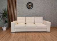 Sofa skórzana 205cm i inne biała skóra 100% naturalna, kanapa ze skóry