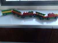 Comboio Legos em madeira