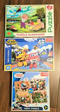 Zestaw puzzli 3+, Bolek i Lolek, Super Wings, Tomek i przyjaciele