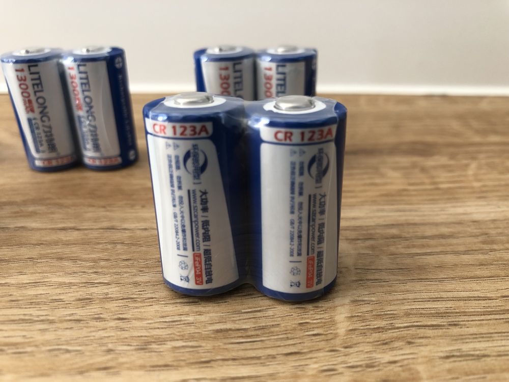 Akumulatorki LITELONG 1300mAh CR123A LiFePo4 10 sztuk