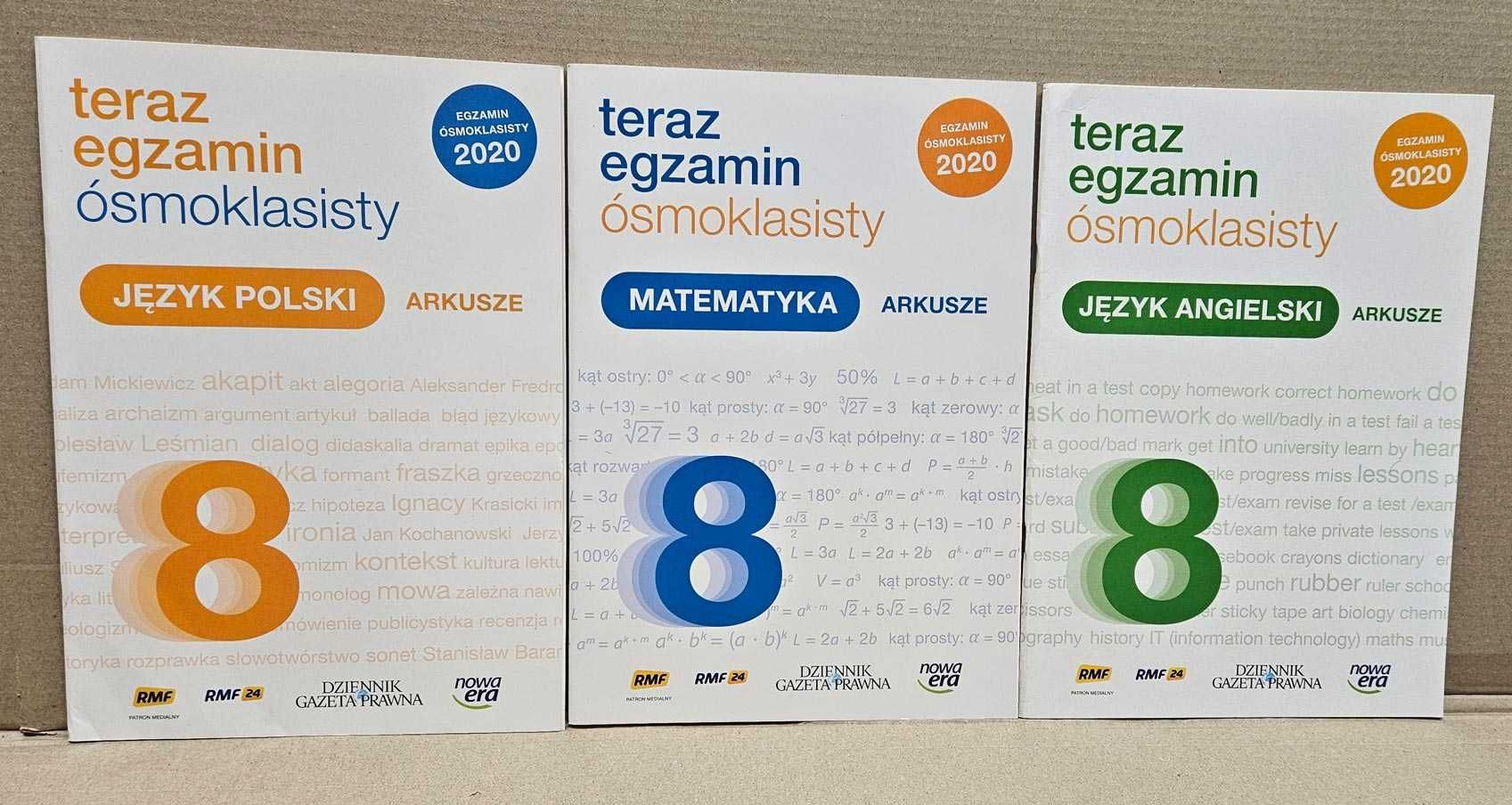 Teraz egzamin ósmoklasisty 2020 - komplet 3 zeszyty