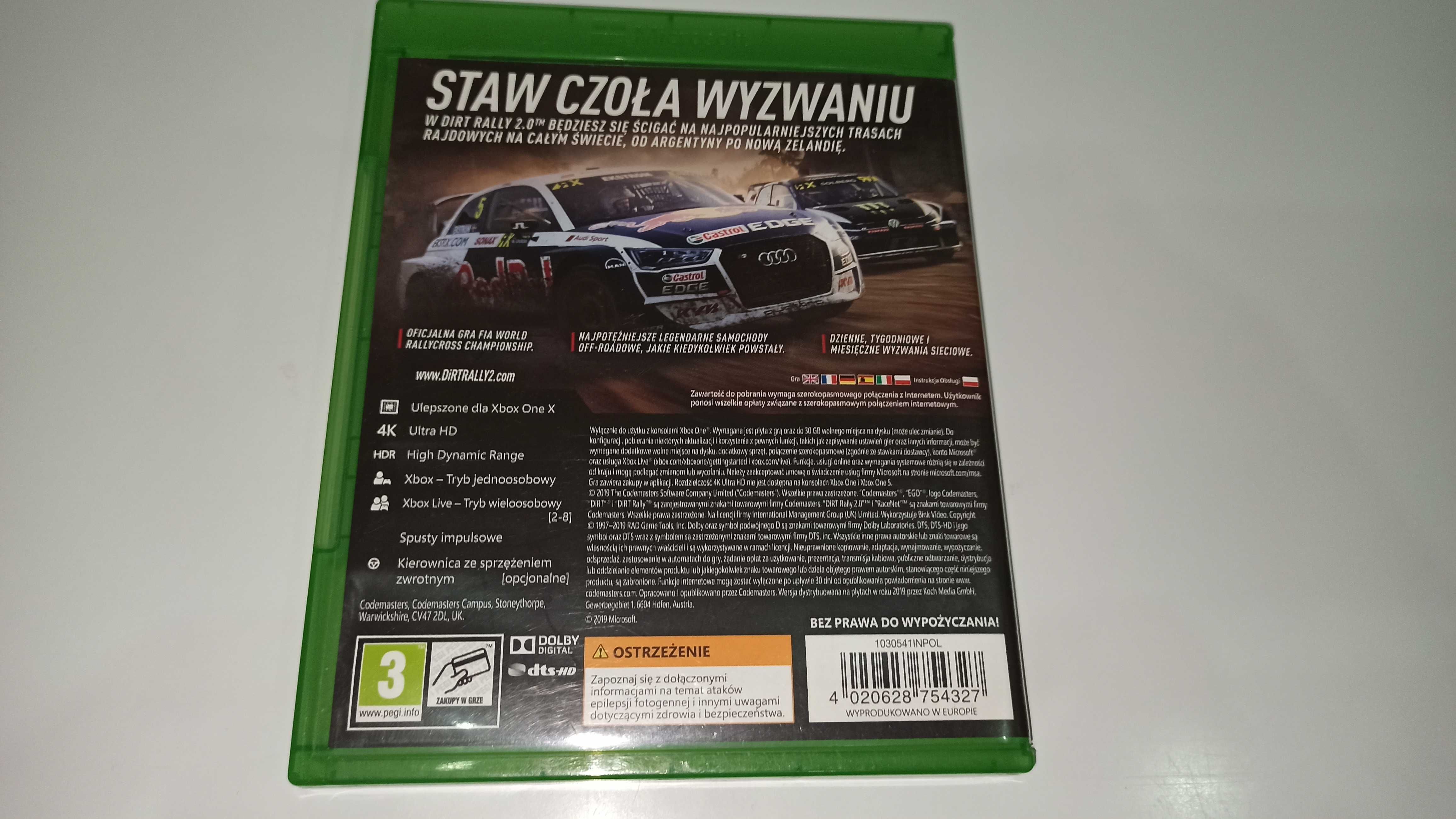 xbox one DIRT RALLY 2.0 mówią po polsku rajdy wrc Colin McRea