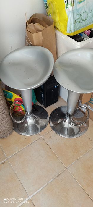 Banco de cozinha - cinza