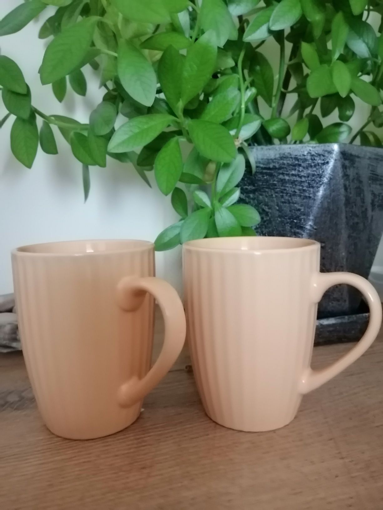 Komplet nowych kubków ceramicznych 2 sztuki