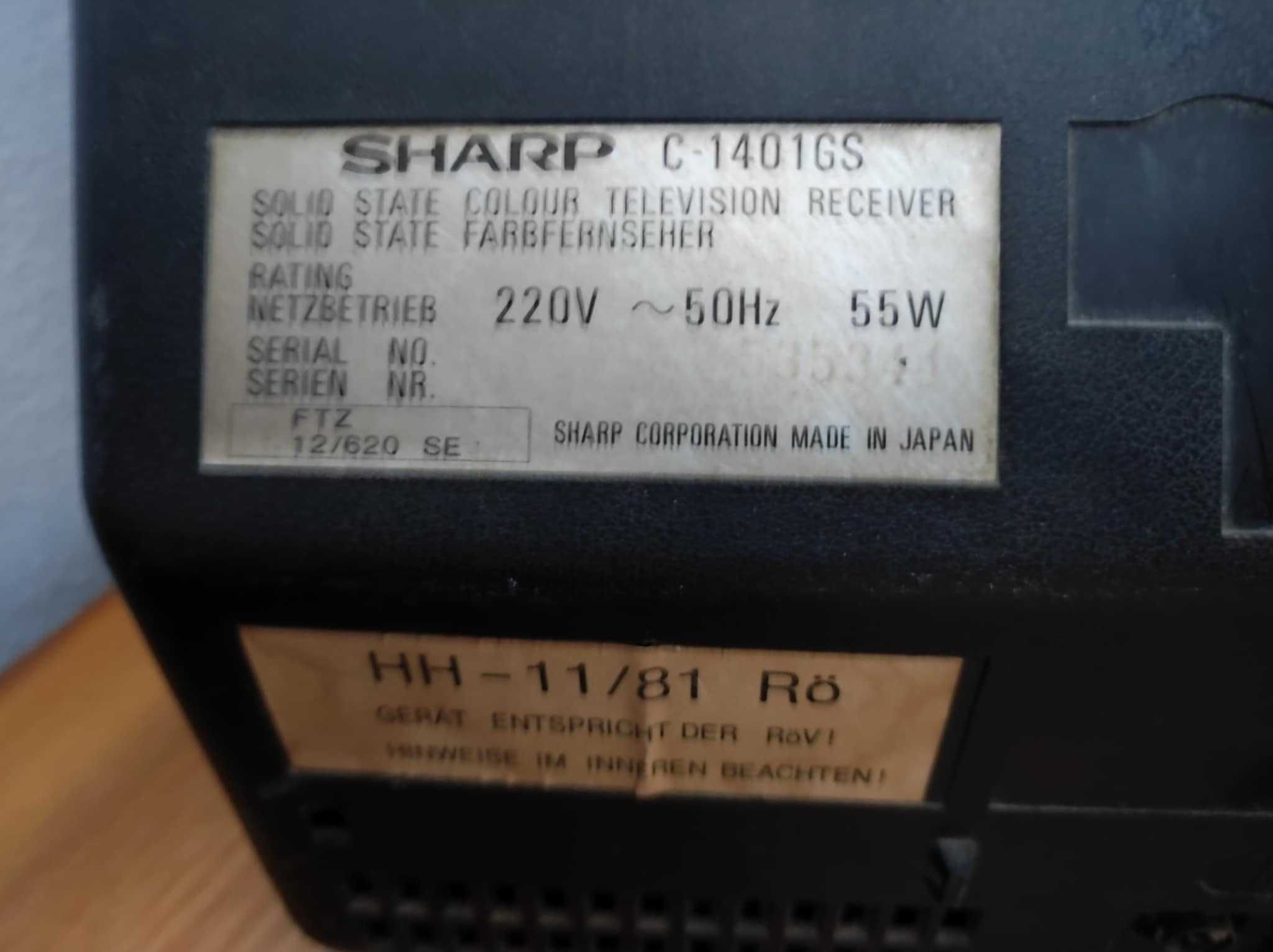 stary telewizor Sharp C-1401GS