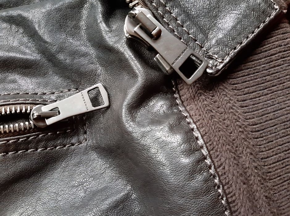 Burberry kurtka skórzana skóra brąz 100% oryg nrSeryjny piękna prezent