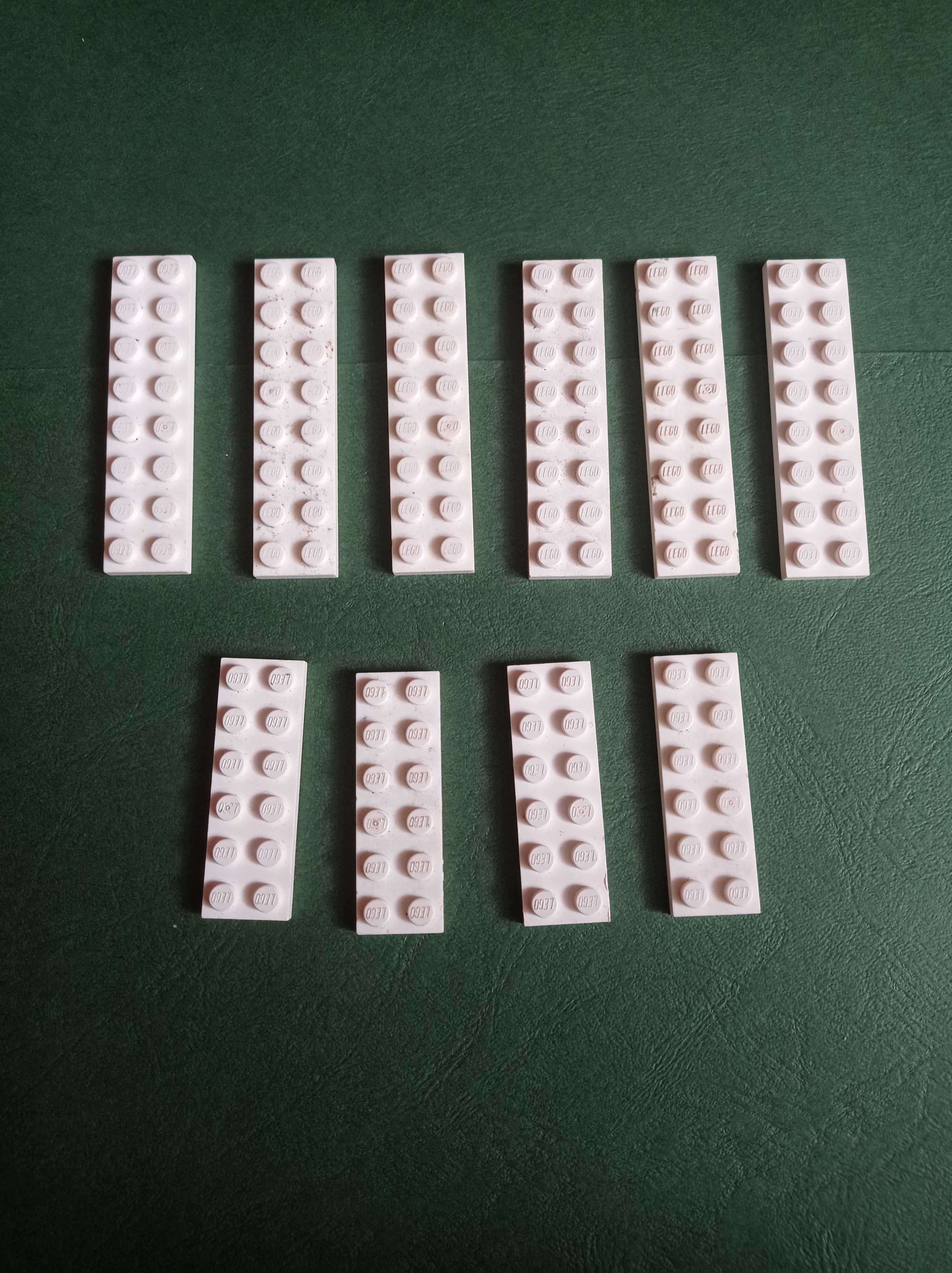 Klocki Lego, płytka 2x6 (3795), 2x8 (3034), kolor biały