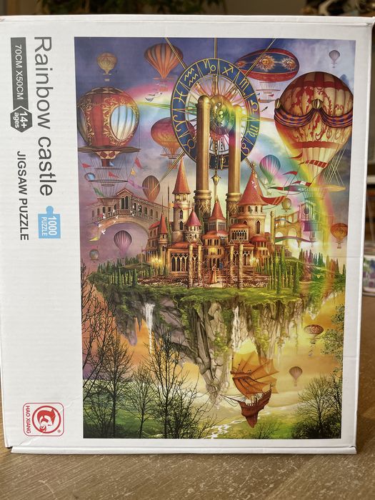 Puzzle 1000 tęczowy zamek