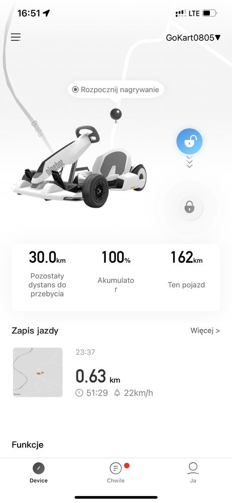 Gokart elektryczny Segawy Ninebot -S