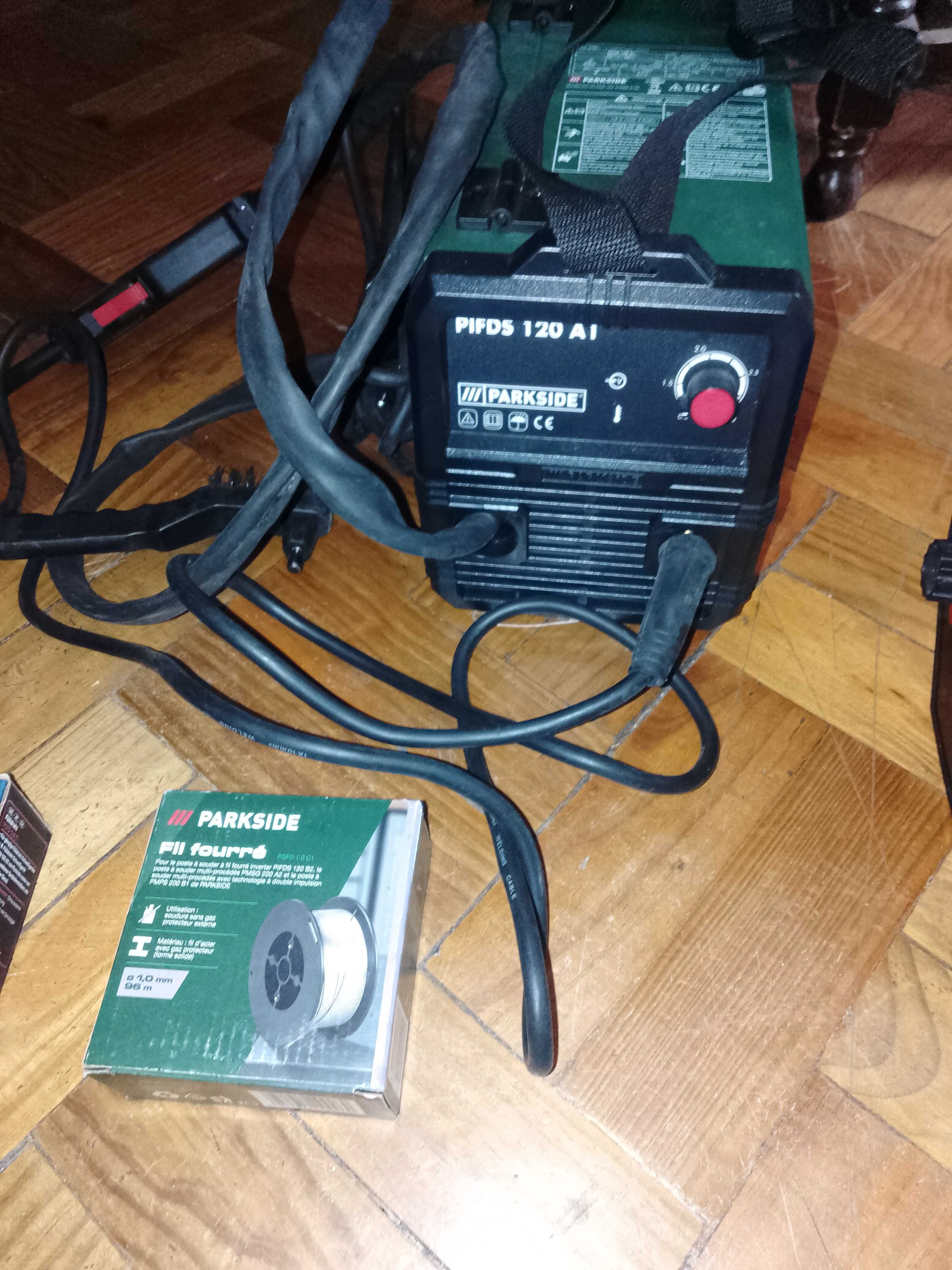 Kit completo soldadura aparelho mascara e fios de soldadura