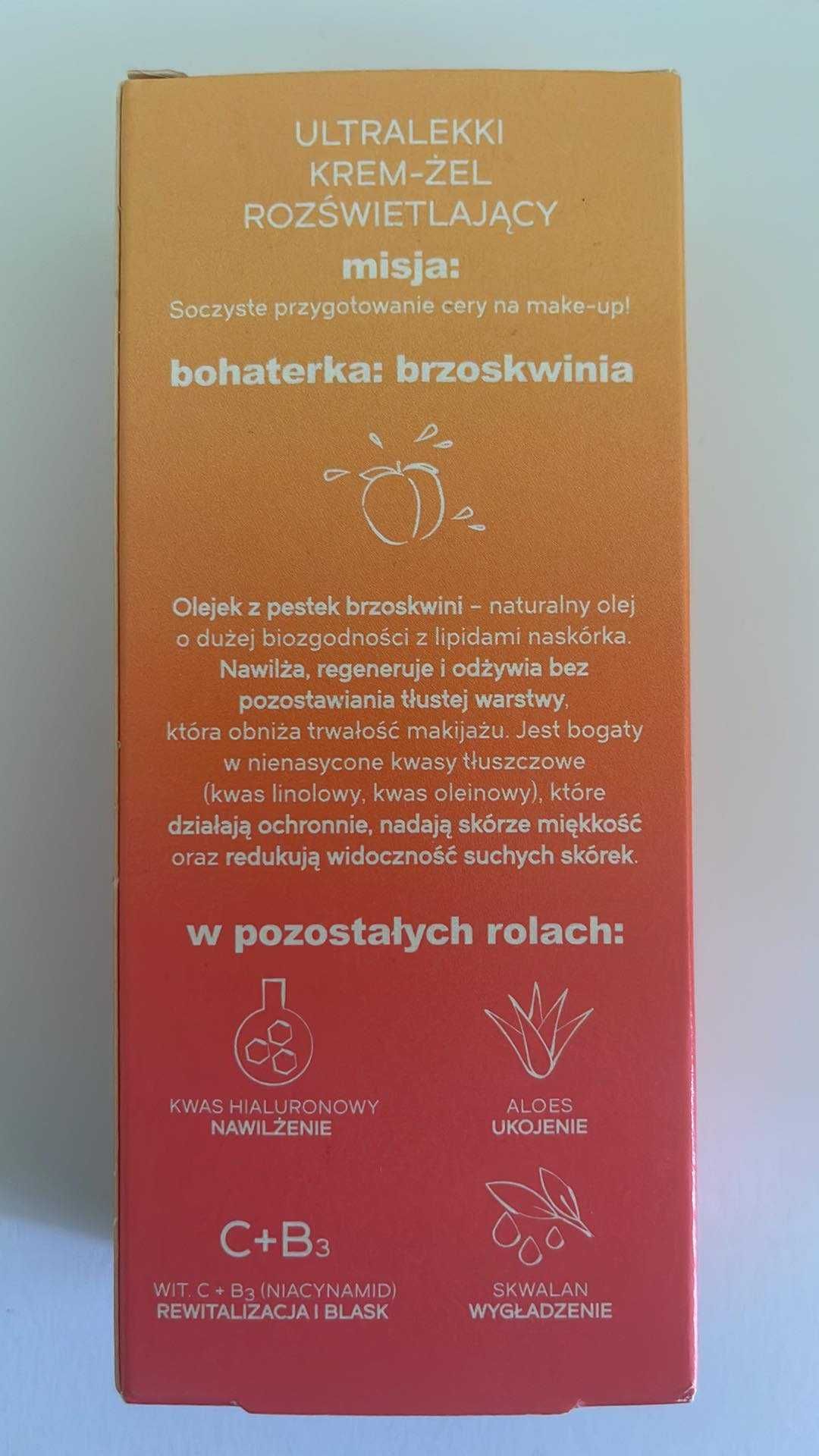 Lirene Oh Just Peachy Ultralekki Krem Żel Rozświetlający Pod Makijaż