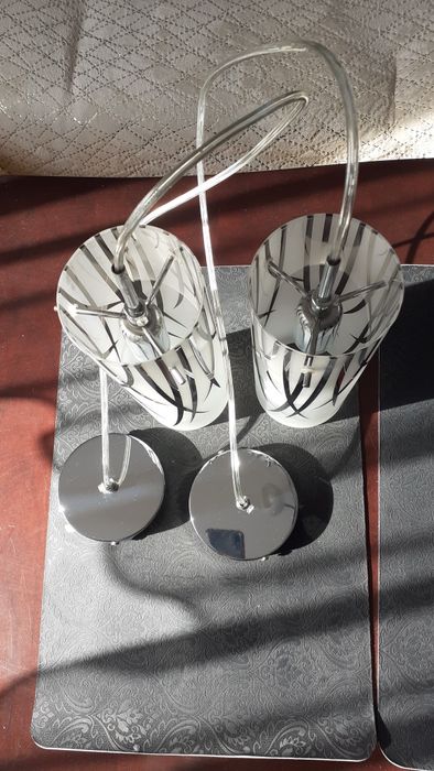 Lampy wiszące sufitowe chromowane