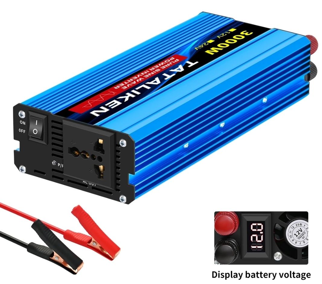 Інвертор TATALIKEN  12V на 220V AC/DС 3000W Чистий  синус