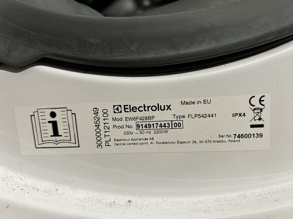 Pralka na części Electrolux Mod. EW6F428BP Type FLP542441