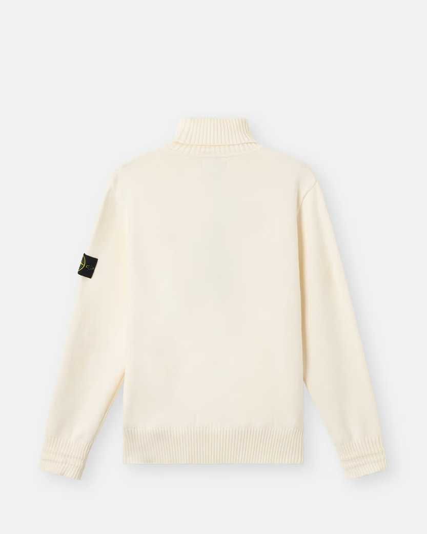 Светр Stone Island 505A2 Logo Badge Turtleneck Sweater White