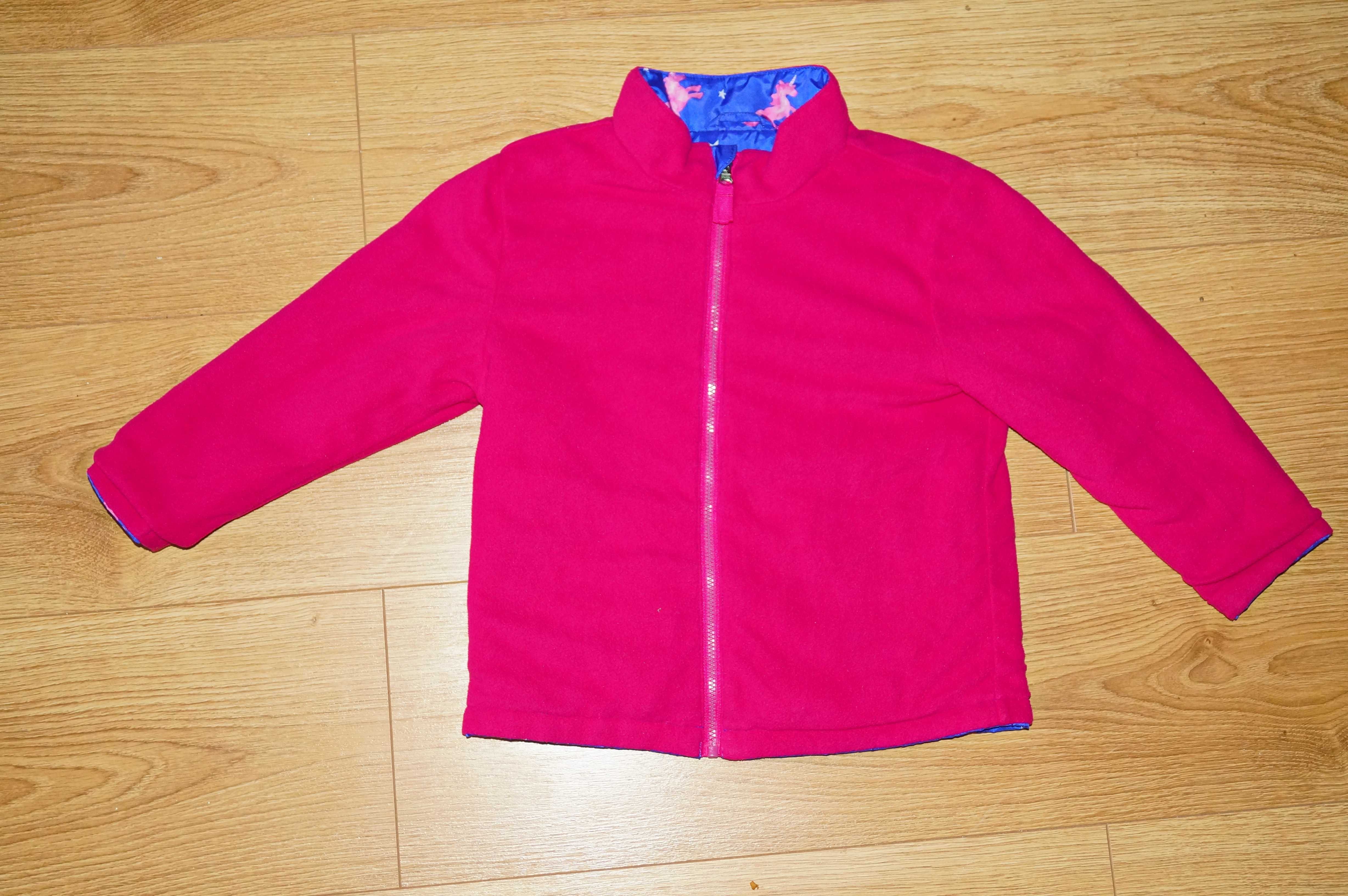 Куртка флиска  демисезонная двухстороняя ветровка. размер 104