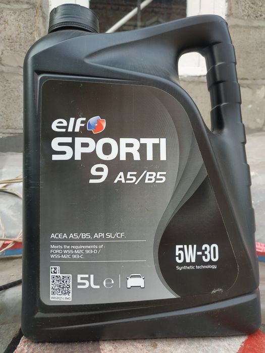 Elf sporti 9 A5/B5 5w-30. 5 литров. Синтетическое моторное масло.