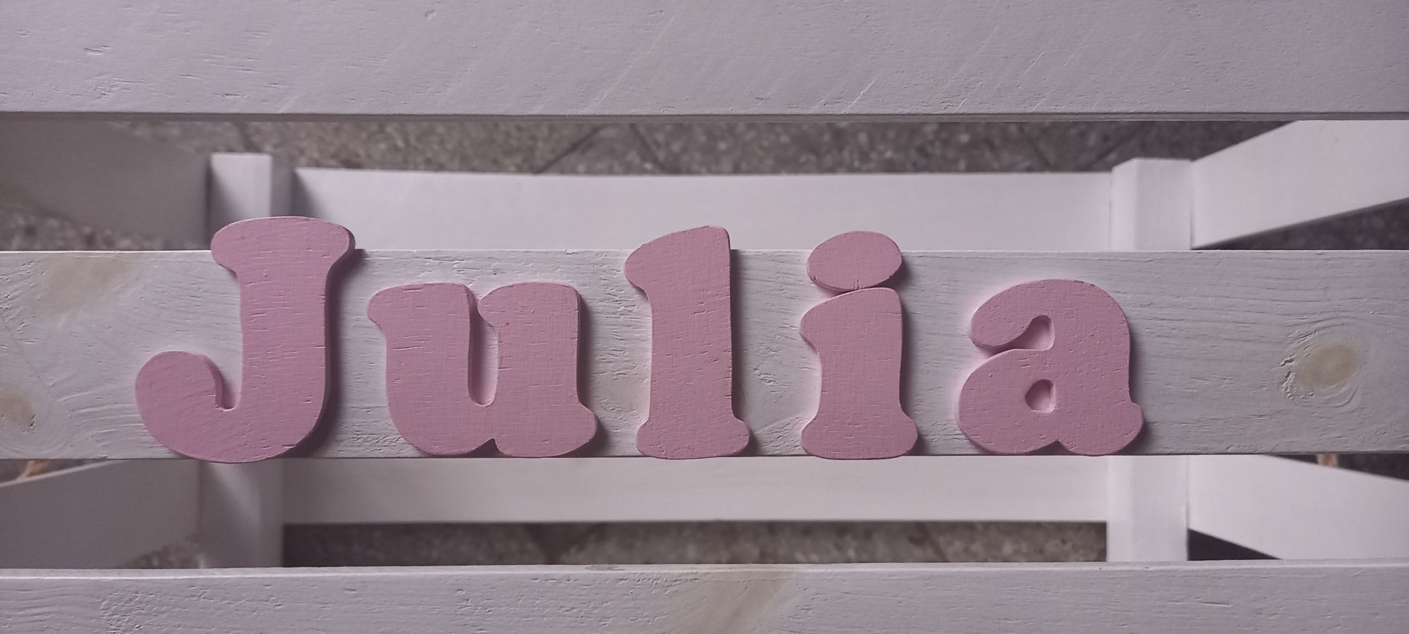 Skrzynia na zabawki Julia skrzynka duża z imieniem dla dziewczynki