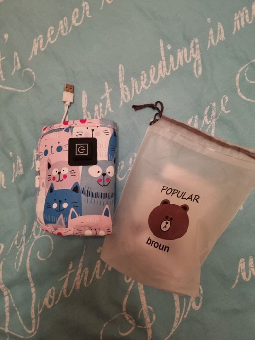 Портативний підігрівач для дитячих пляшечок "Котик"