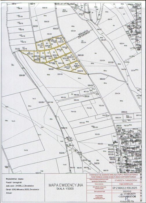 Zbrosławice działka rolna 3014 m2