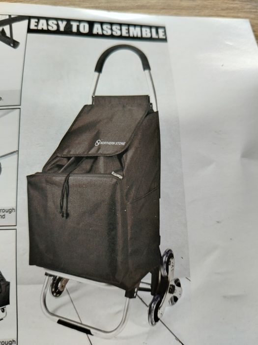 Wózek, torba na zakupy, łatwe wchodzenie po schodach