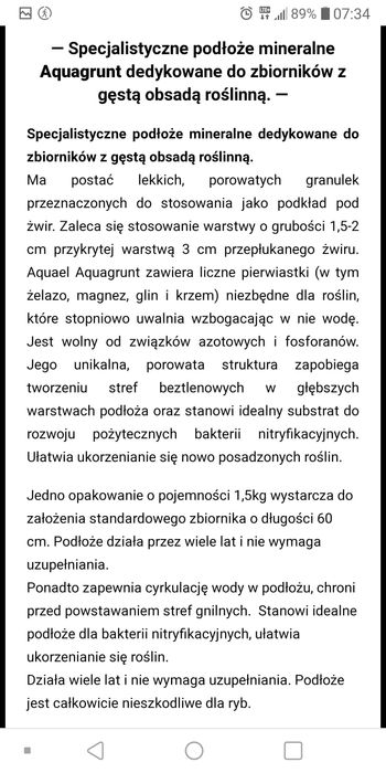 Podloze do akwarium