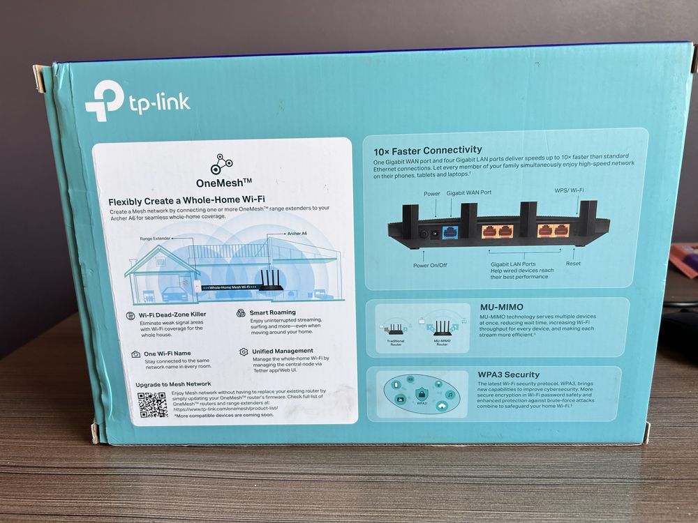 Router TP‑Link Archer A6 (AC1200 Mesh Wi‑Fi Router)