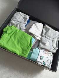 Pudełko komplet ubranek body spodnie czapeczka pajacyki dla niemowlaka
