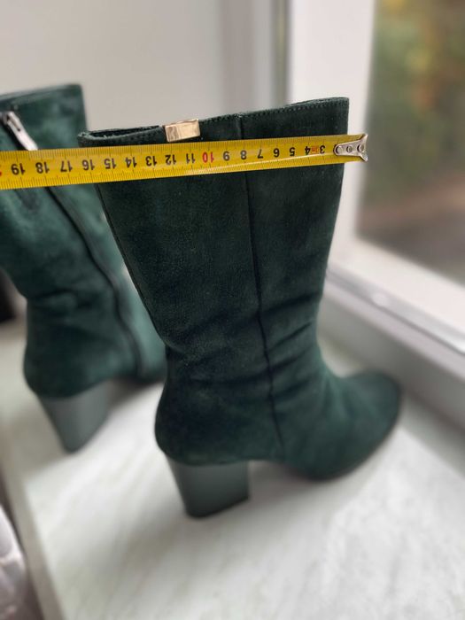 Жіночі чобітки польські зимові замш натуральний 40р