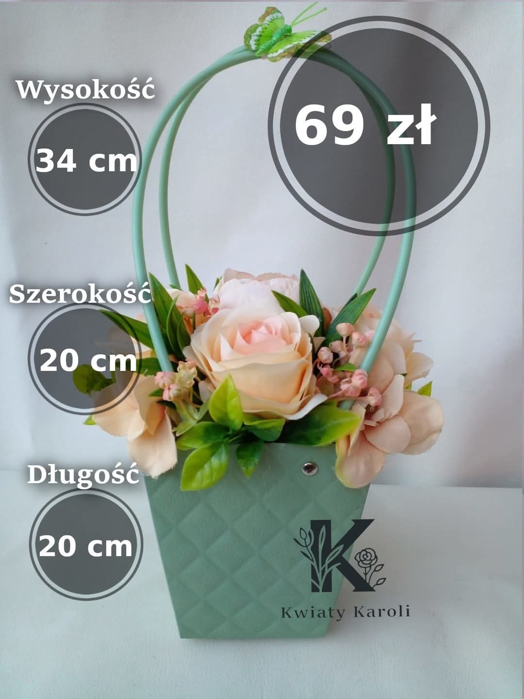 Kompozycja kwiatowa w torebce