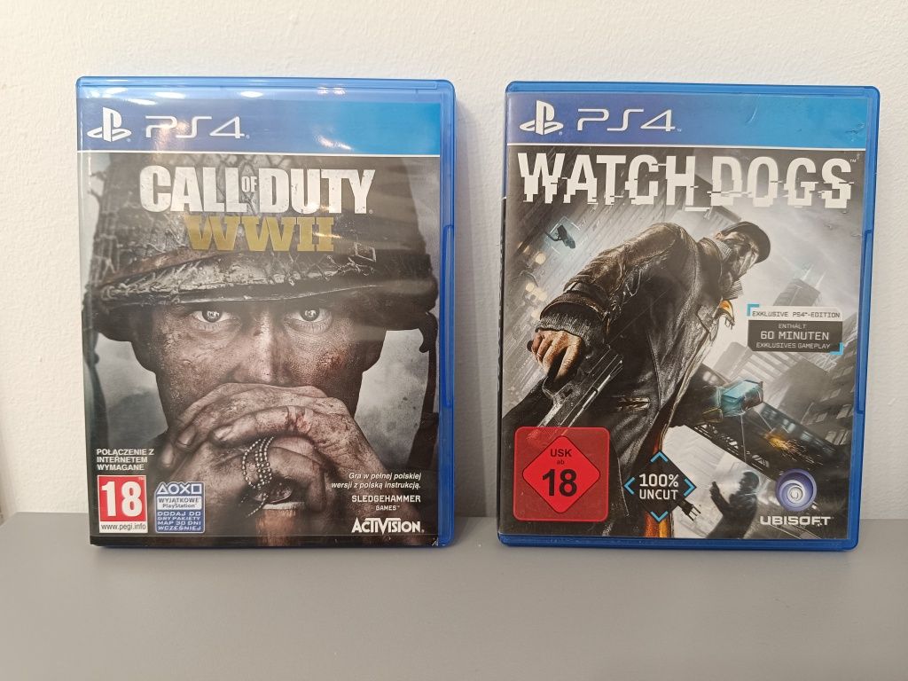 Gry PS4: Call of Duty WW2, Watch_ Dogs, Farcry4, The Division2