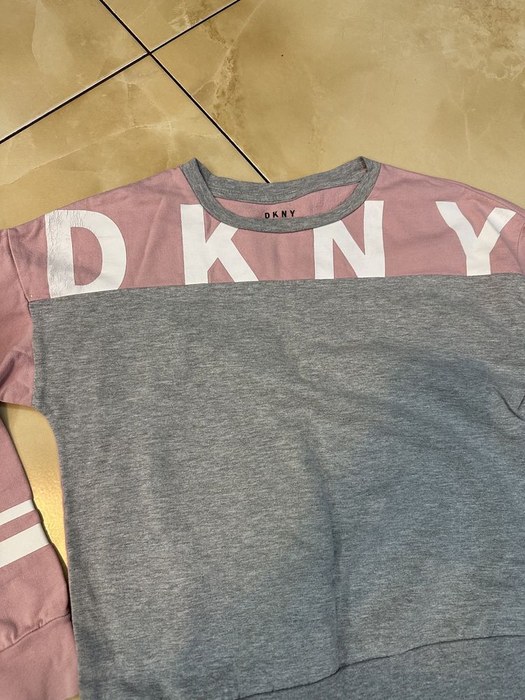 DKNY спортивный костюм серый с розовым на девочку 10/12 лет