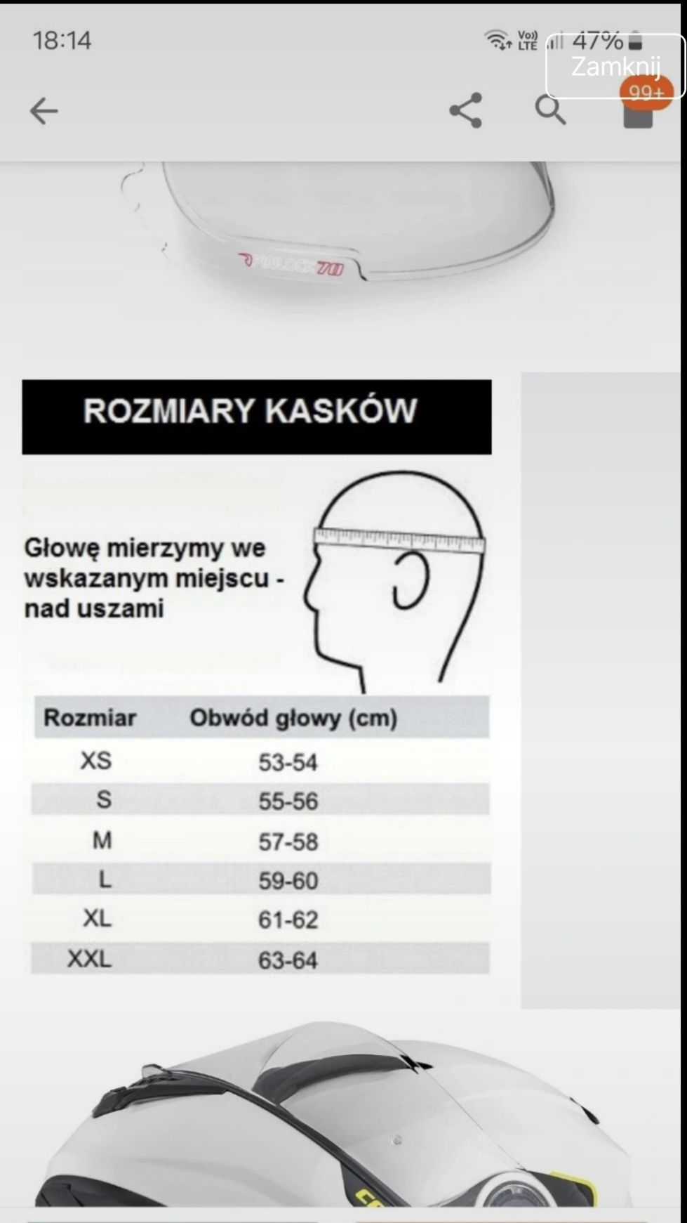 Kask motocyklowy CASSIDA