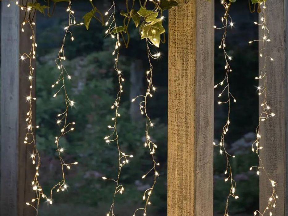 Гирлянда штора мишура 3х3 метри тепла /1000led /8 режимов/хвойная лапа