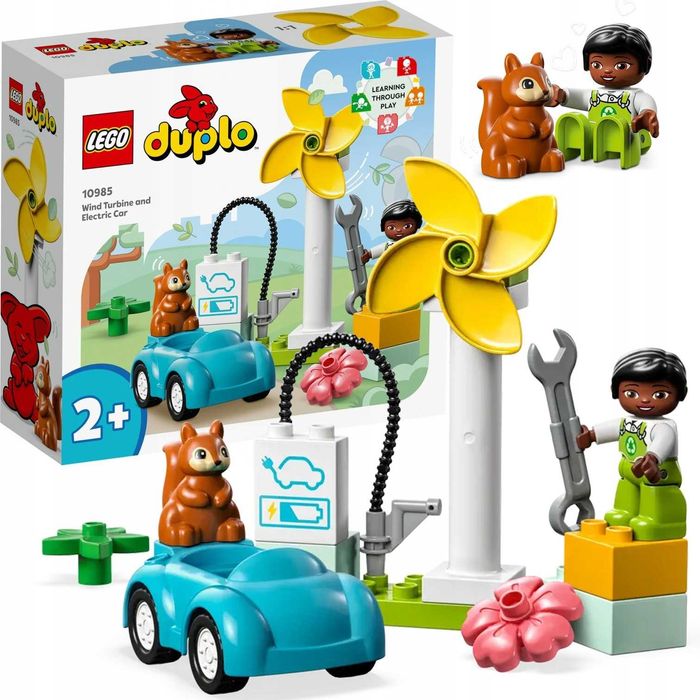 Klocki Lego Duplo 10985 Turbina wiatrowa samochód elektryczny prezent